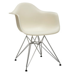 Vitra Eames DAR 43cm Armchair Cream/Chrome